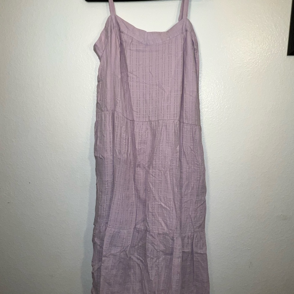 Knox Rose Mauve Textured Spaghetti Strap Dress XL